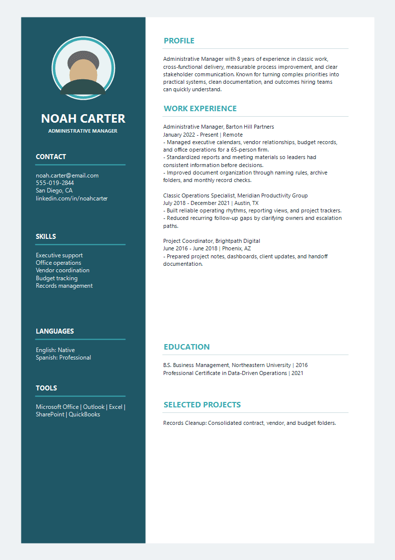Classic Halo Avatar Resume preview