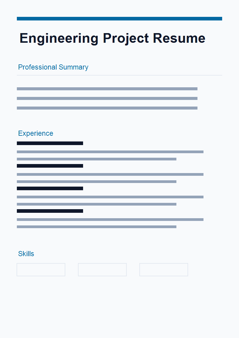 Engineering Project Resume preview