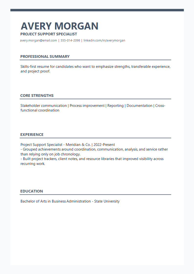 Functional Professional Signature Resume preview